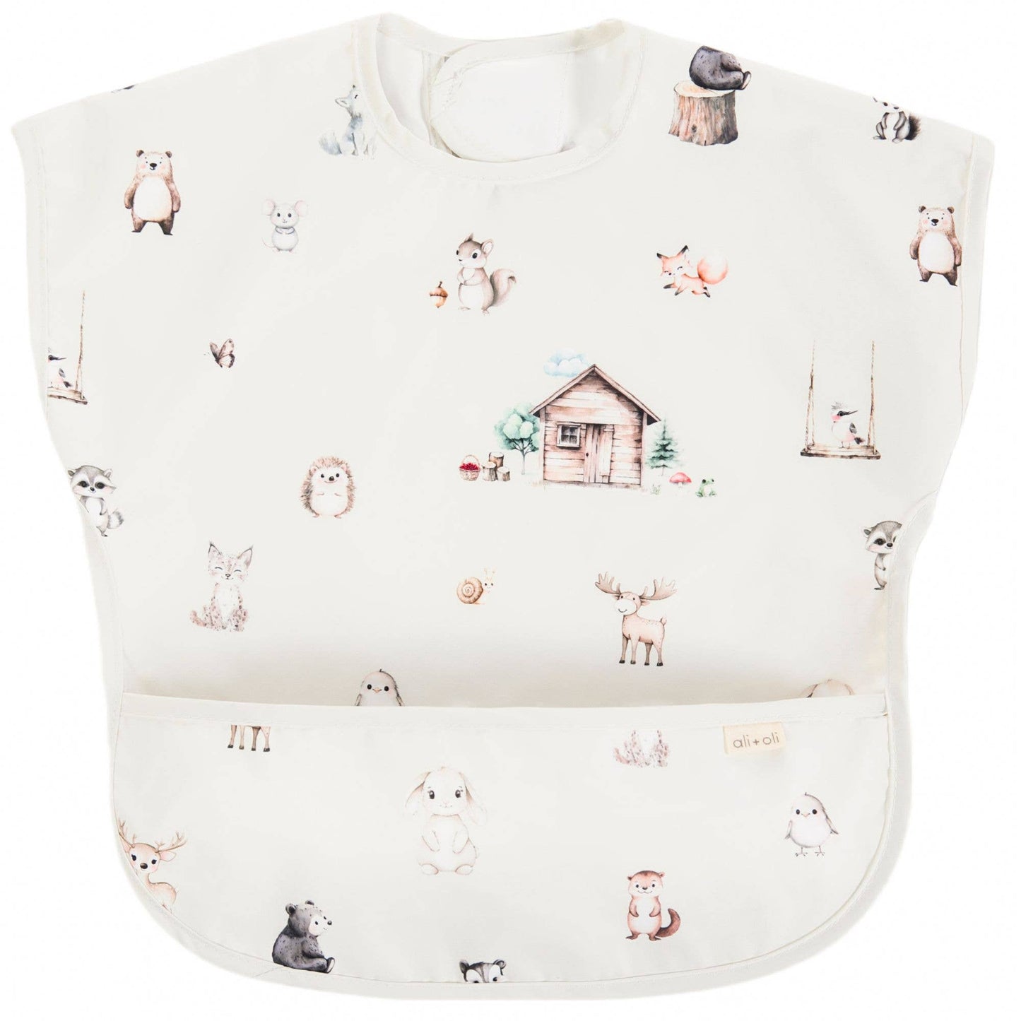 Smock Bib for Baby & Toddler Short Sleeve Woodlands