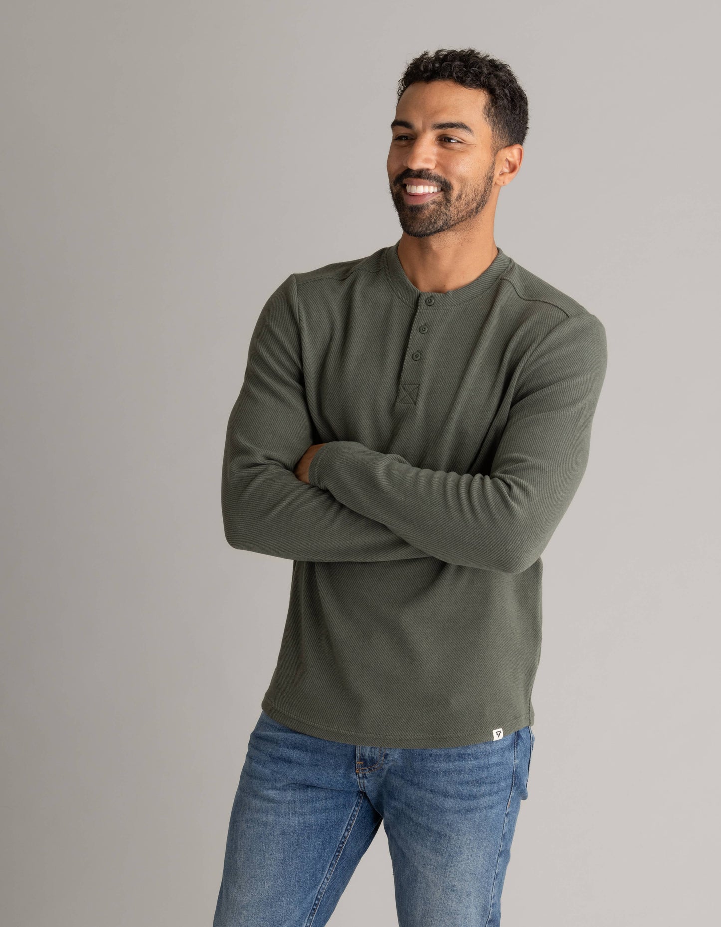 Stretch Flannel Henley