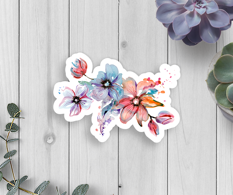 Floral Vinyl Sticker