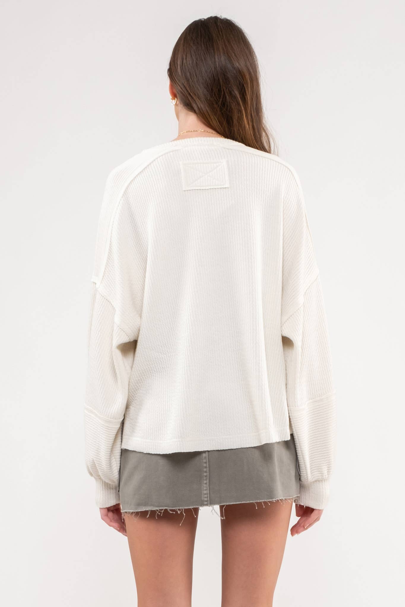 Rib Knit Henley Top
