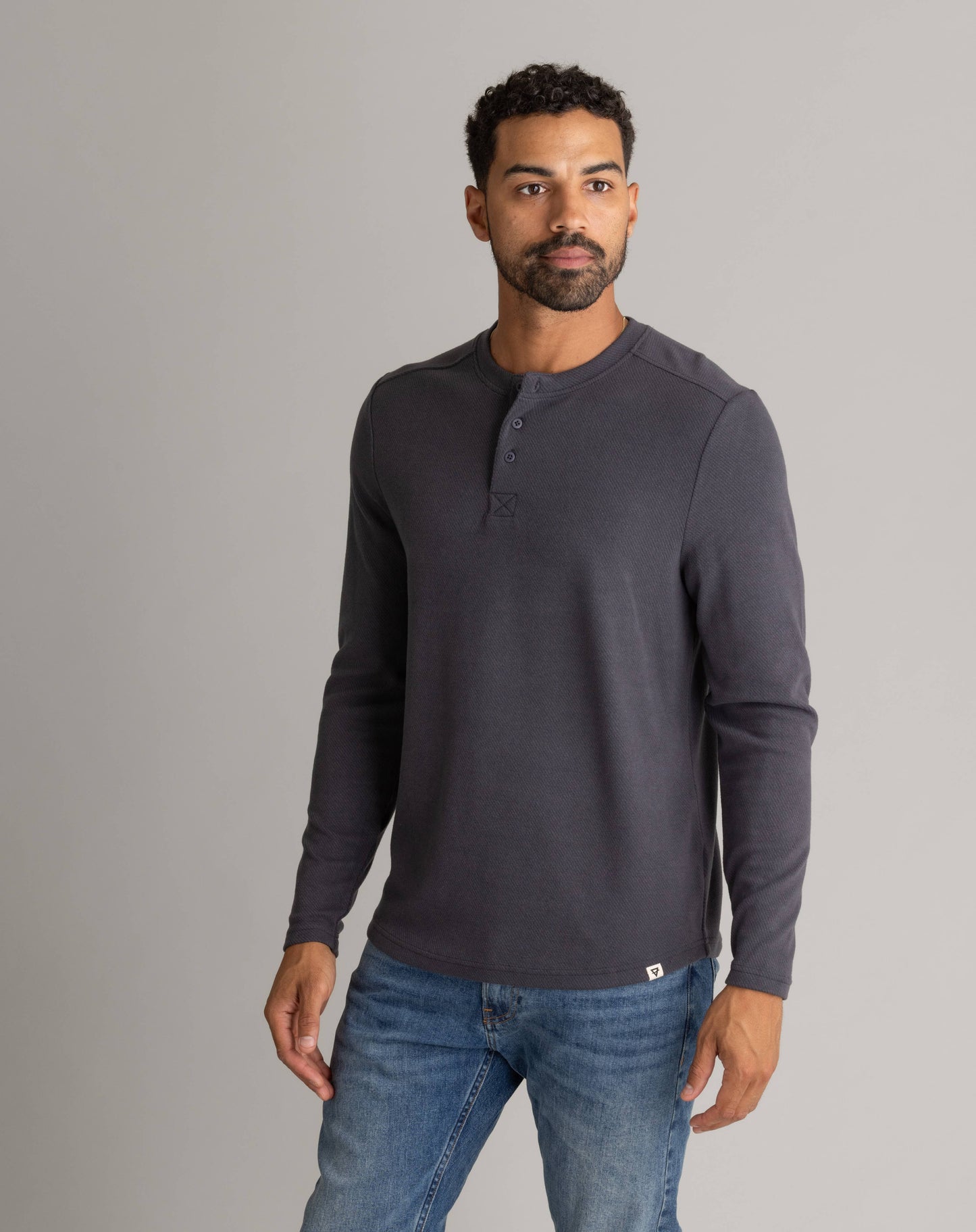 Stretch Flannel Henley