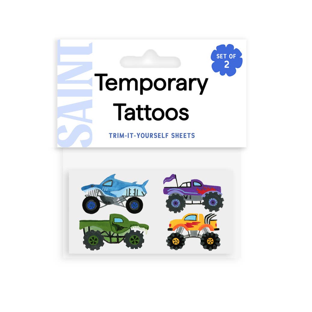 Monster Trucks Temporary Tattoos