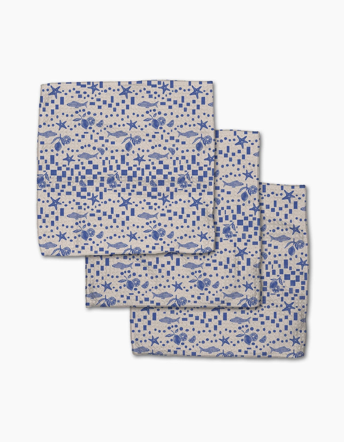 Santorini Tile Dishcloth Set