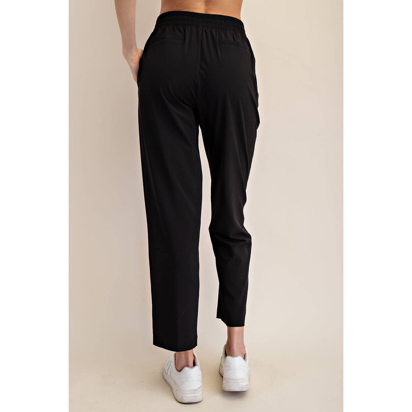 Crinkle Woven Ankle Trouser
