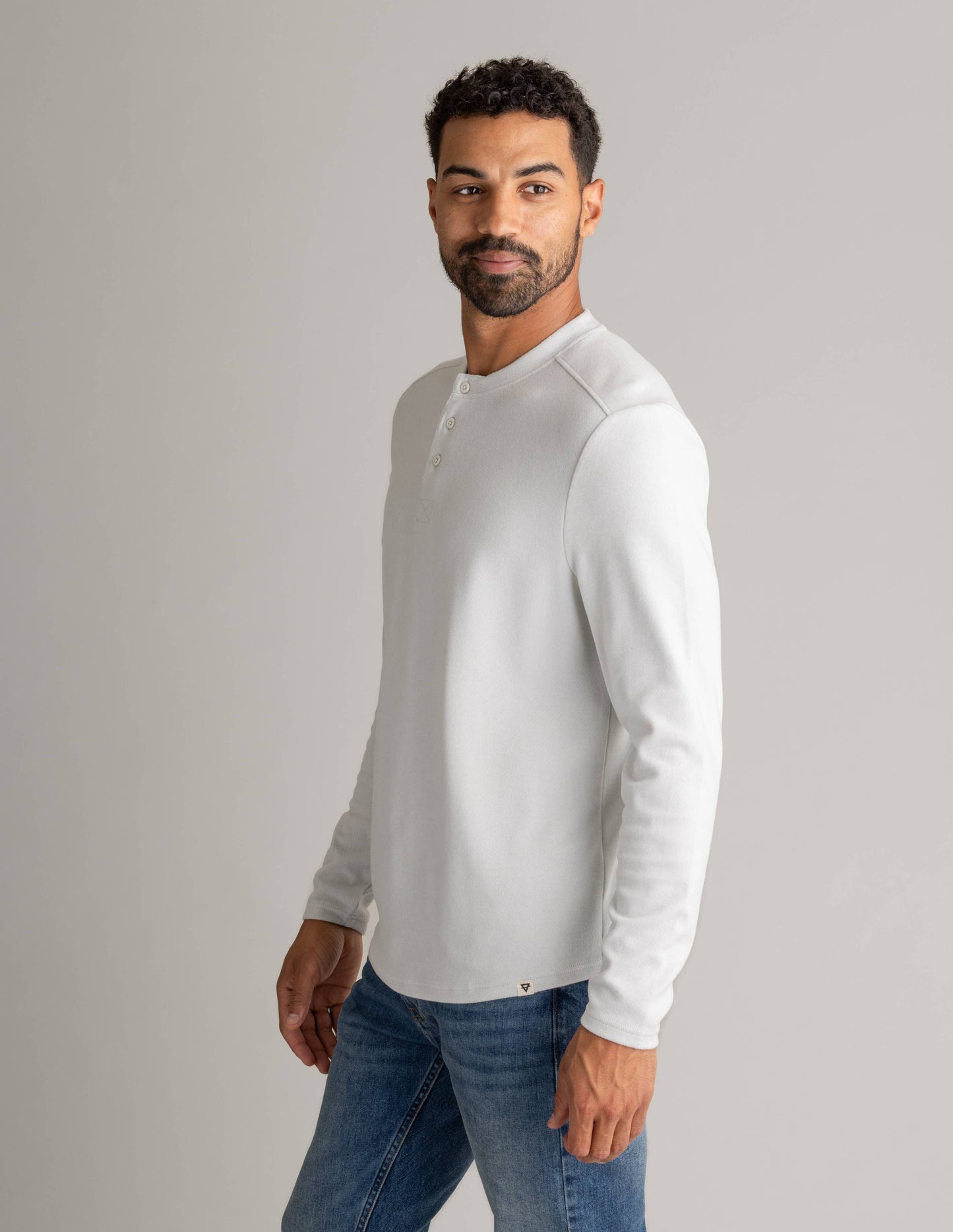 Stretch Flannel Henley
