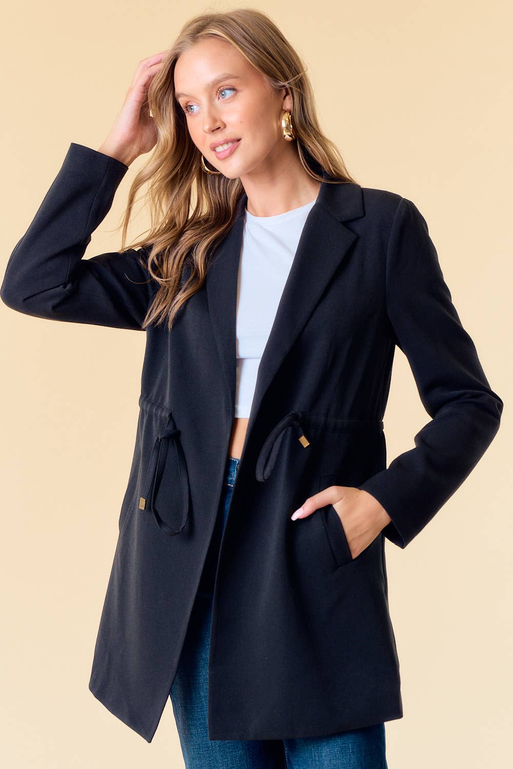 Cinched Waist Jacket - 10269J