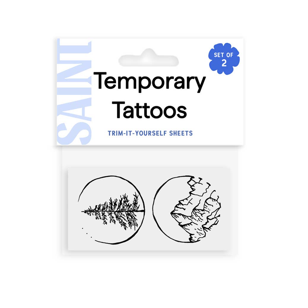 Mountains & Trees Temporary Tattoos