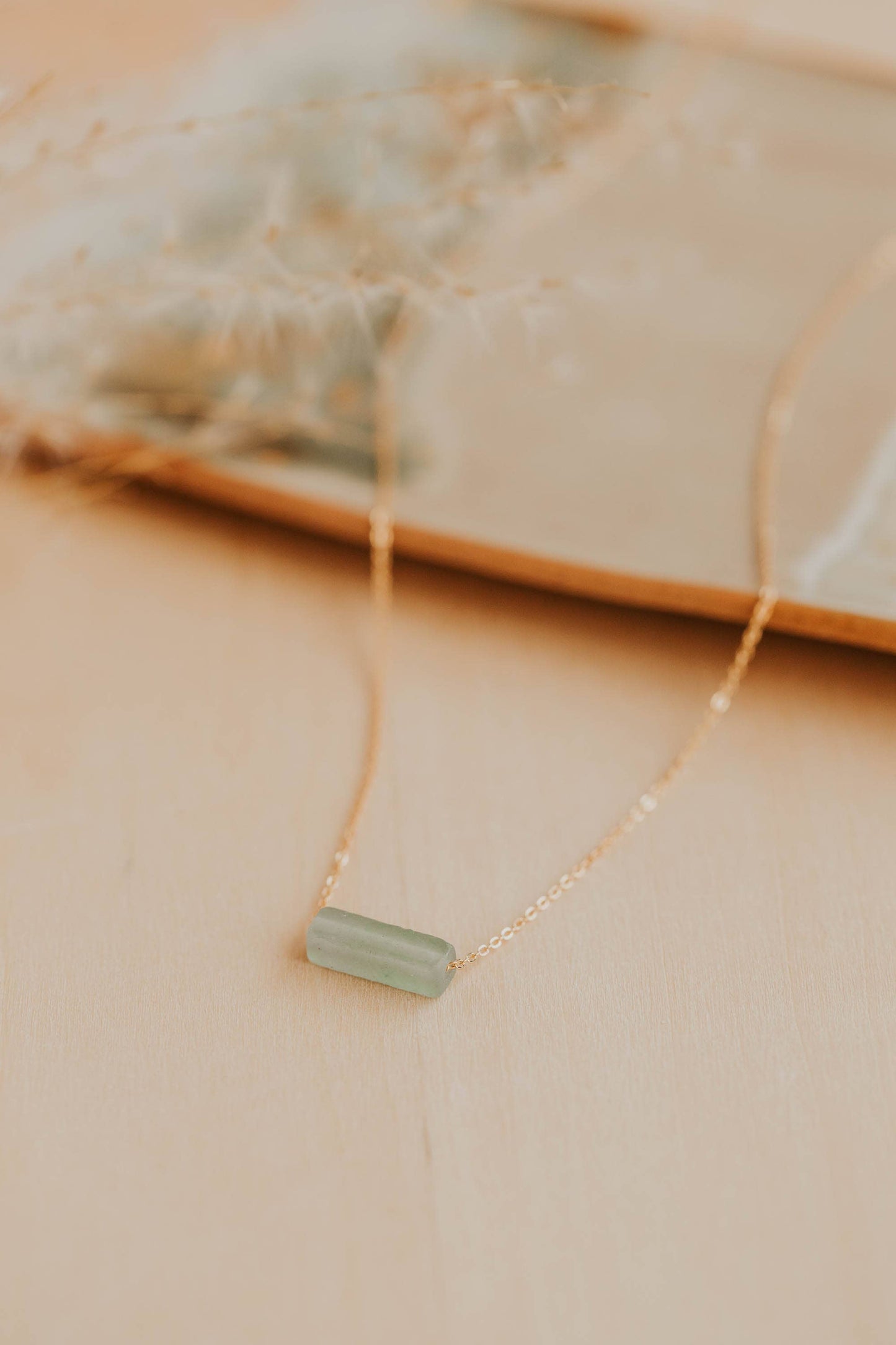 Seafoam Gemma Necklace | Sterling Silver