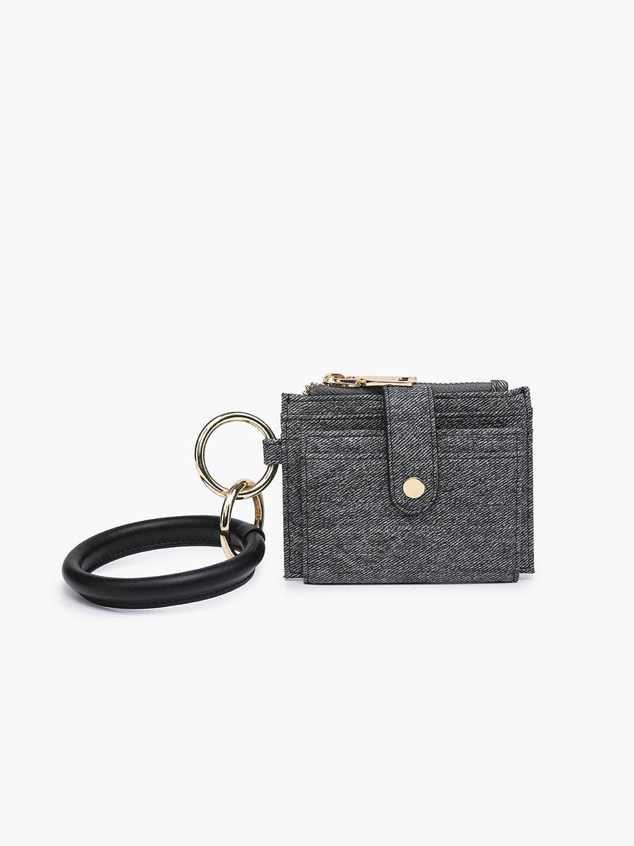Sammie Denim Mini Snap Wallet w/ Bangle