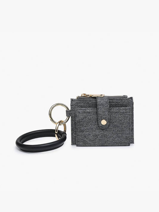 Sammie Denim Mini Snap Wallet w/ Bangle