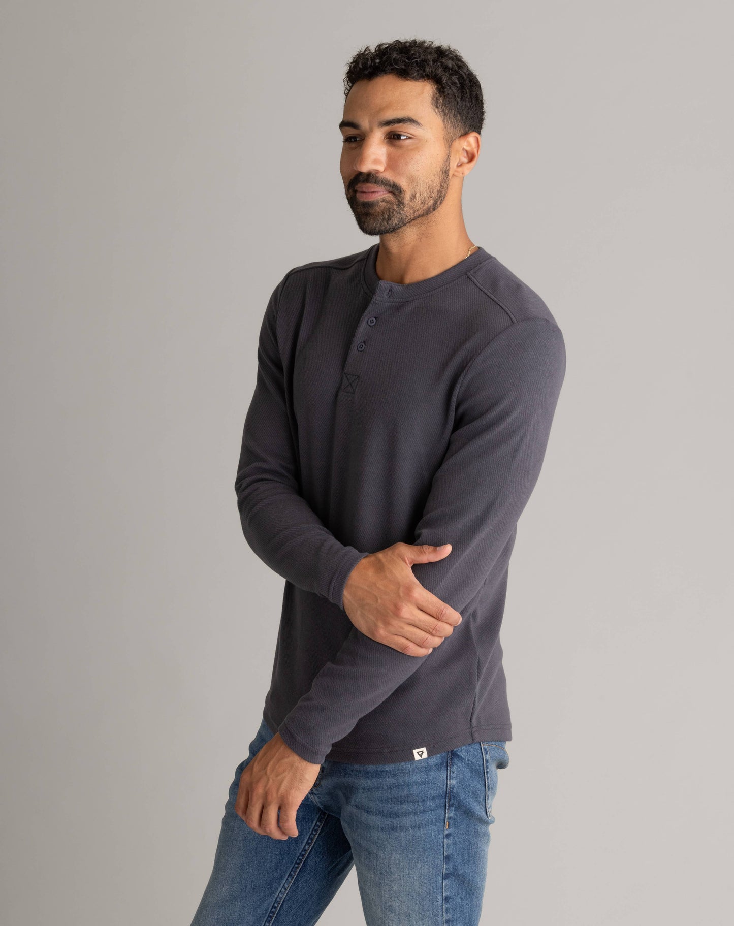 Stretch Flannel Henley