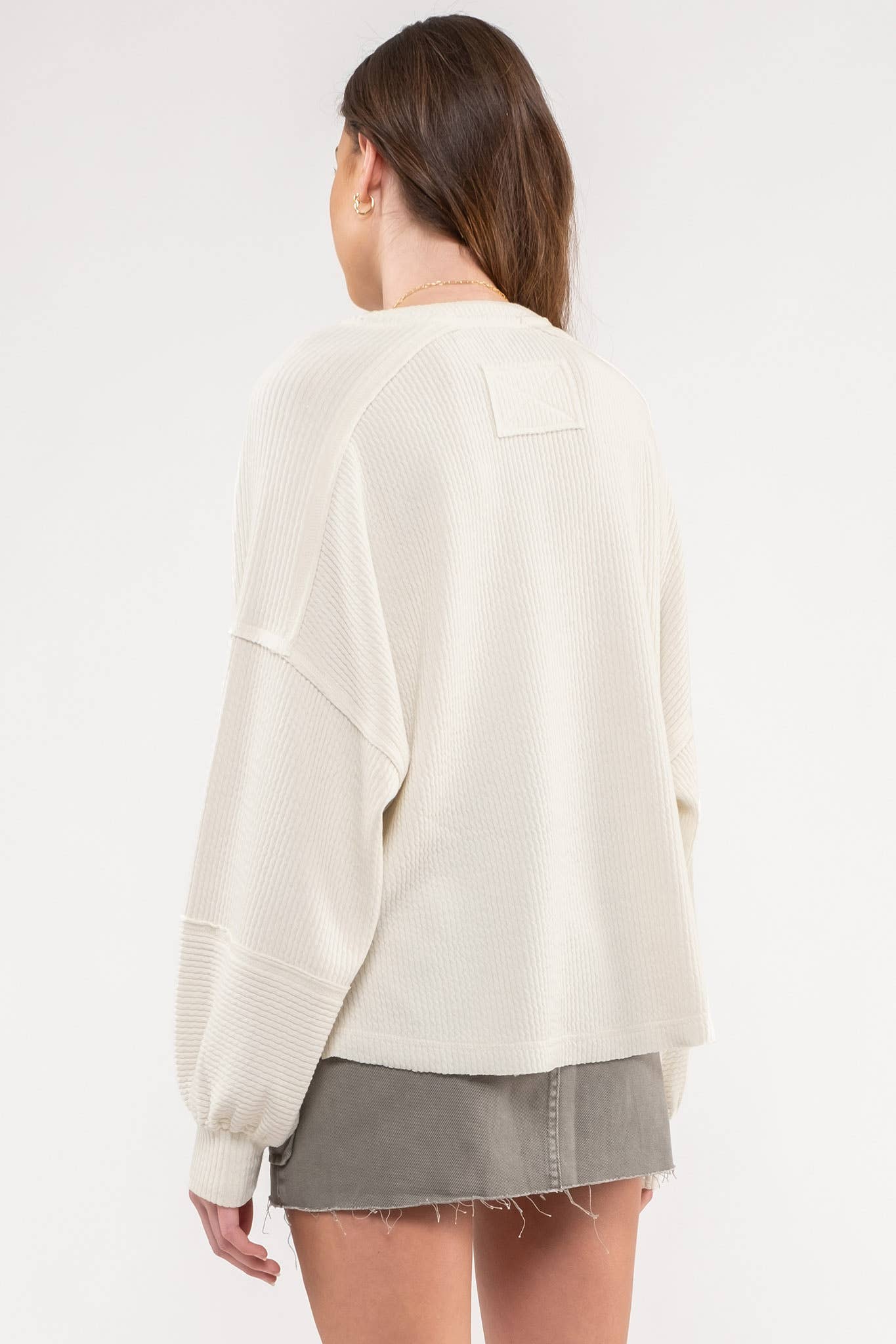 Rib Knit Henley Top