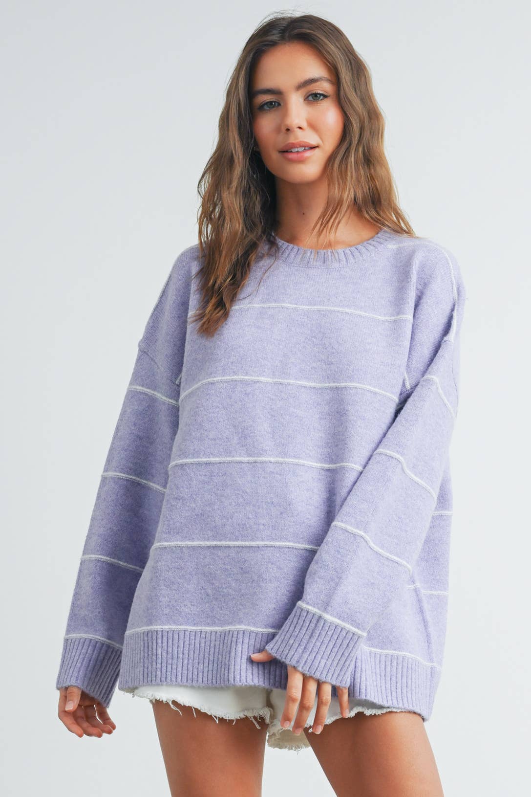 Striped Shoulder Sweater