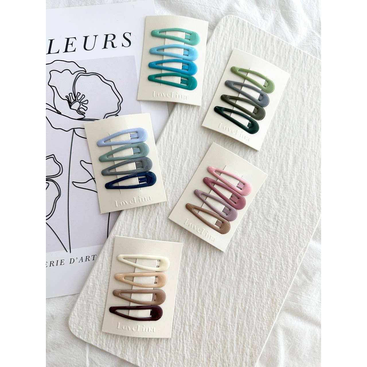 Glossy 4PC Hair Clips