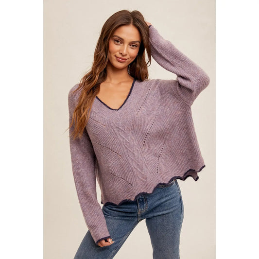 Scallop Edge Pullover