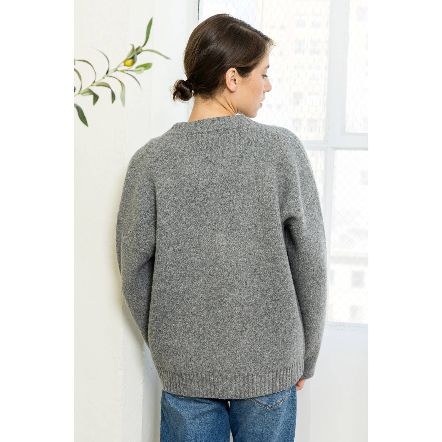 ZIPPER SWEATER JACKET