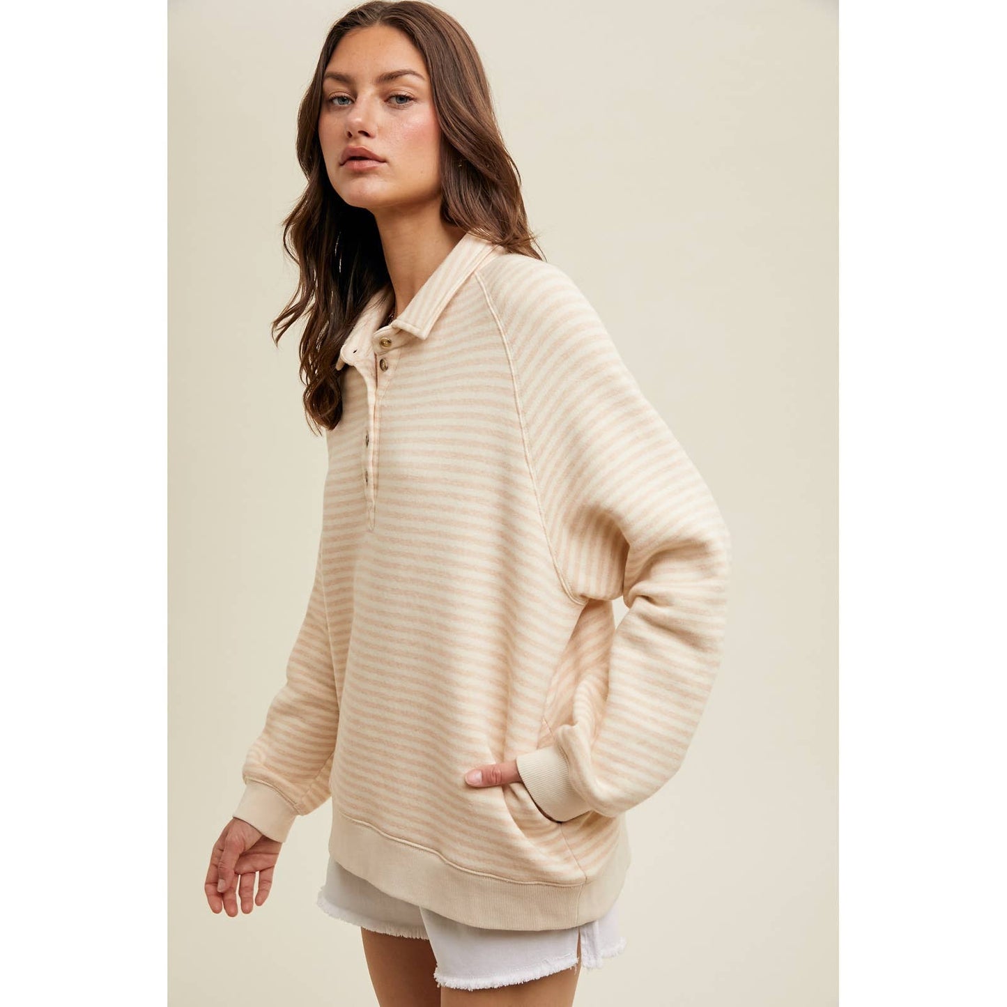 Striped Pullover Sweatshirt