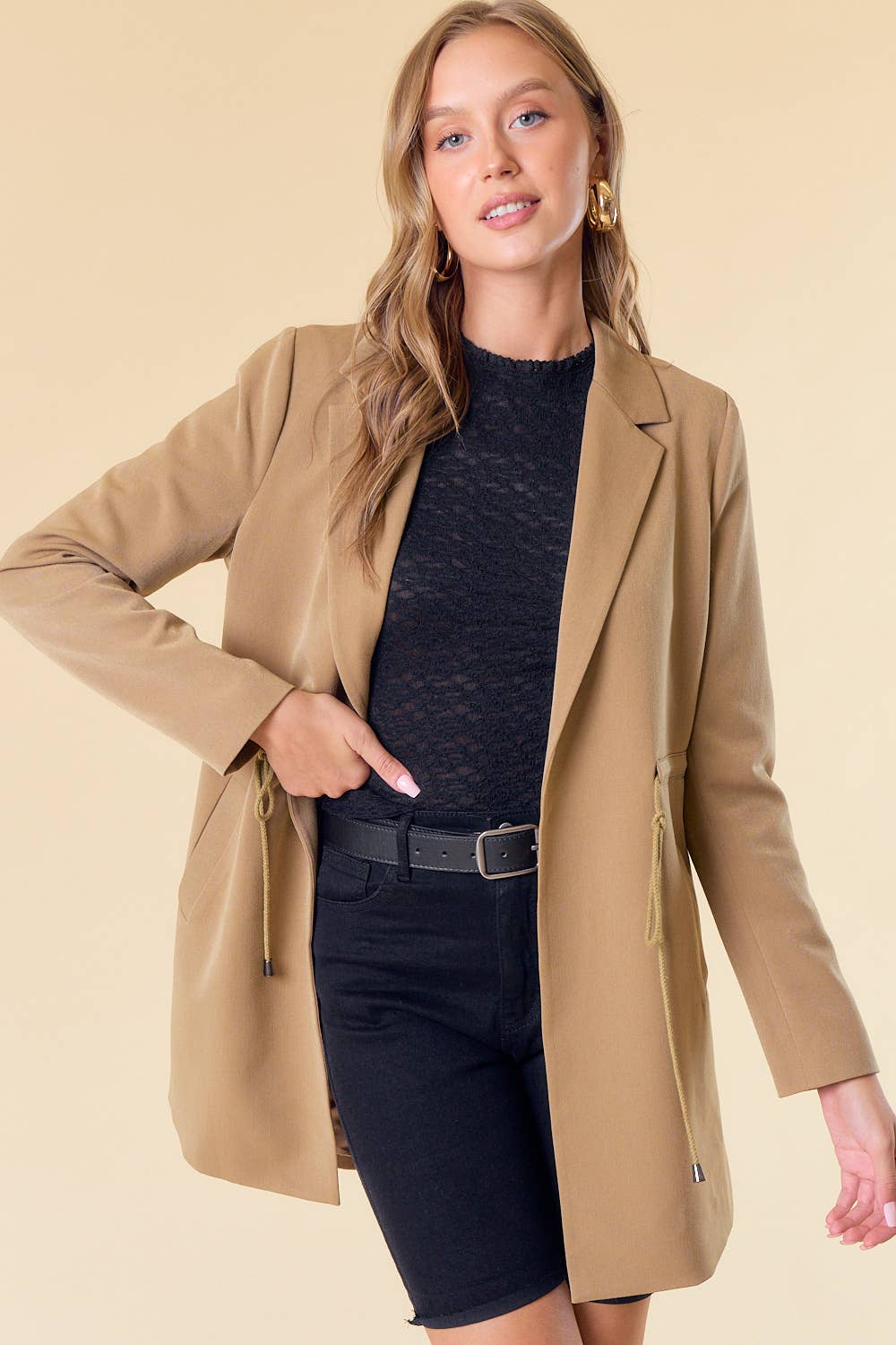 Cinched Waist Jacket - 10269J