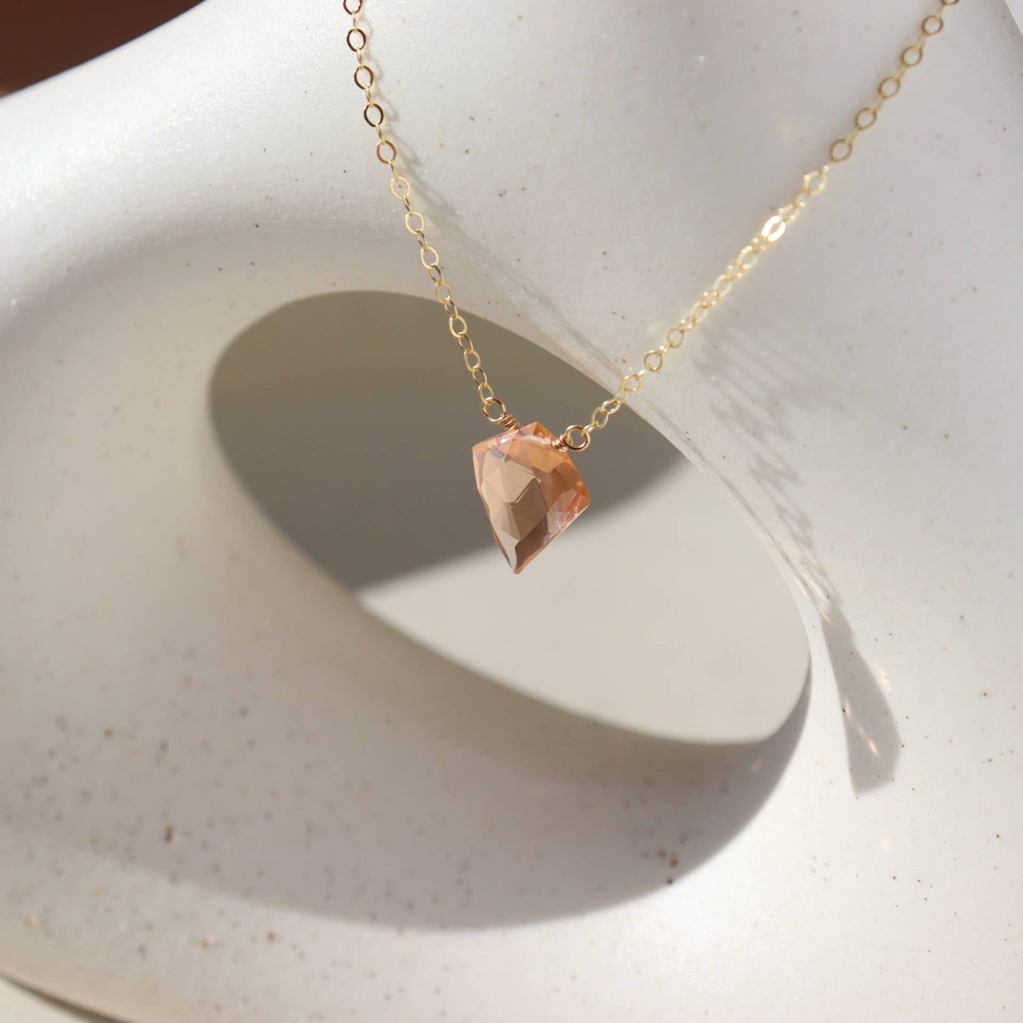 Champagne Quartz Necklace | easy to style