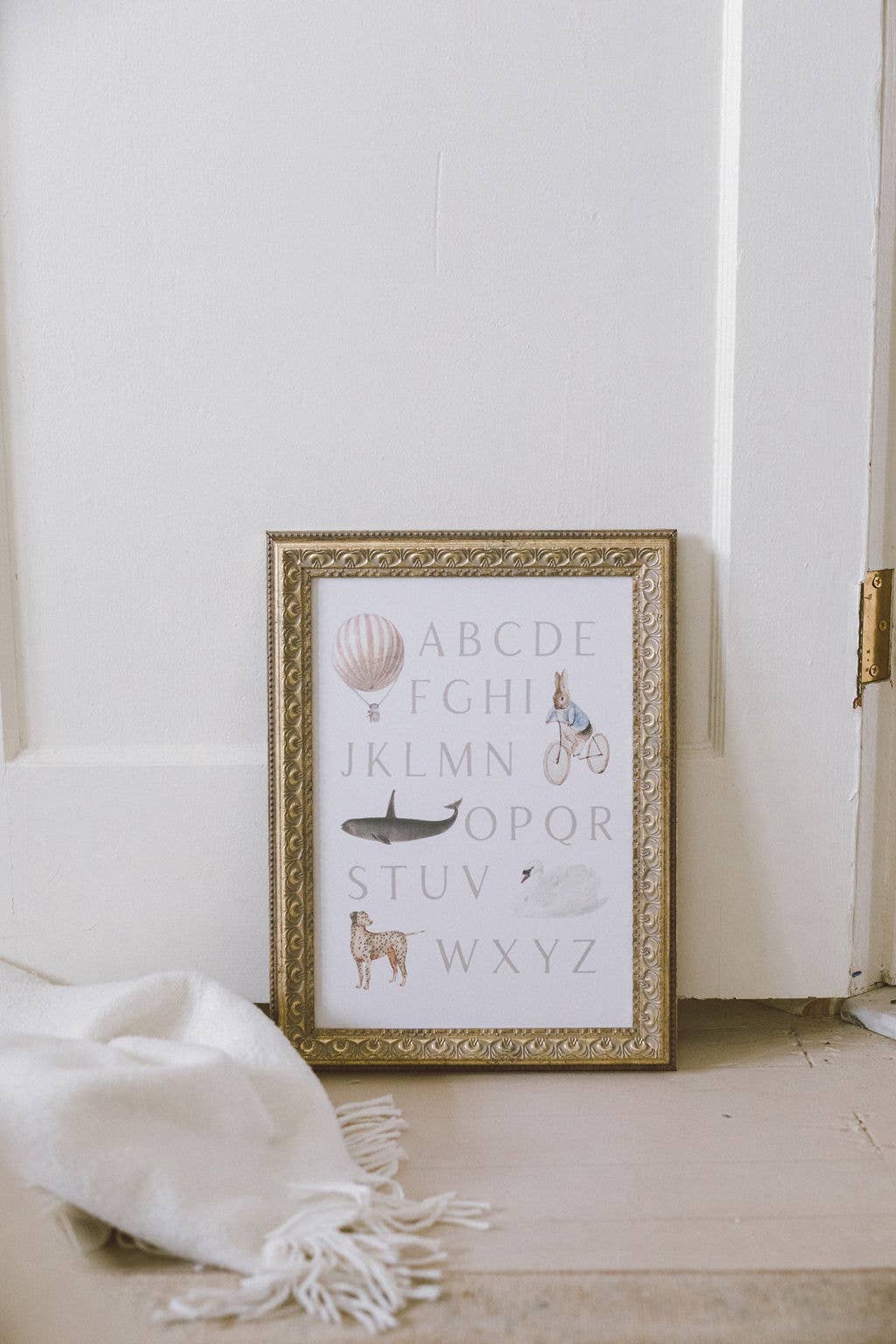 Alphabet with Vintage Art