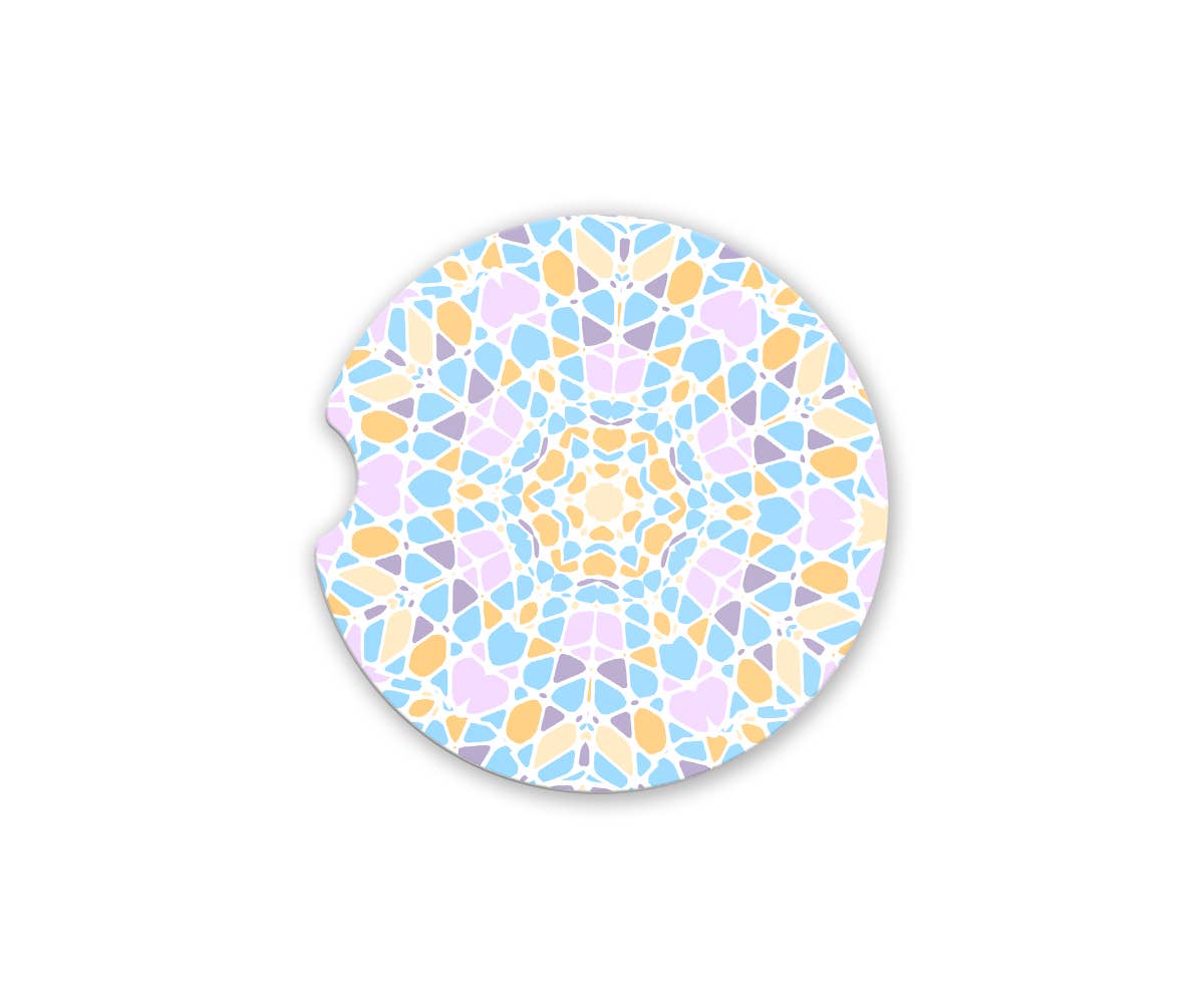 Pastel Mosaic Car Coaster