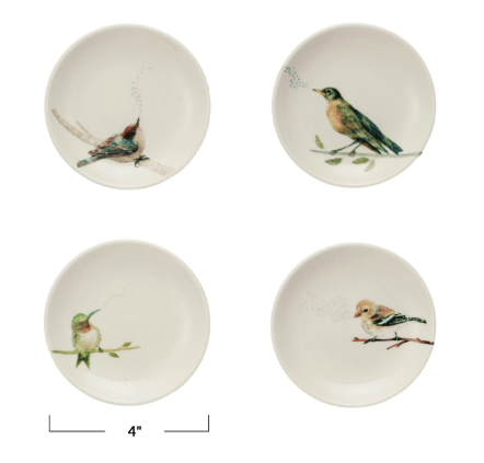 Stoneware Bird Dish