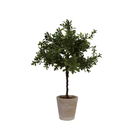 20" Faux Boxwood Tree