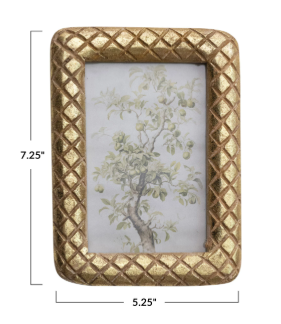 Carved Mango Wood Photo Frame