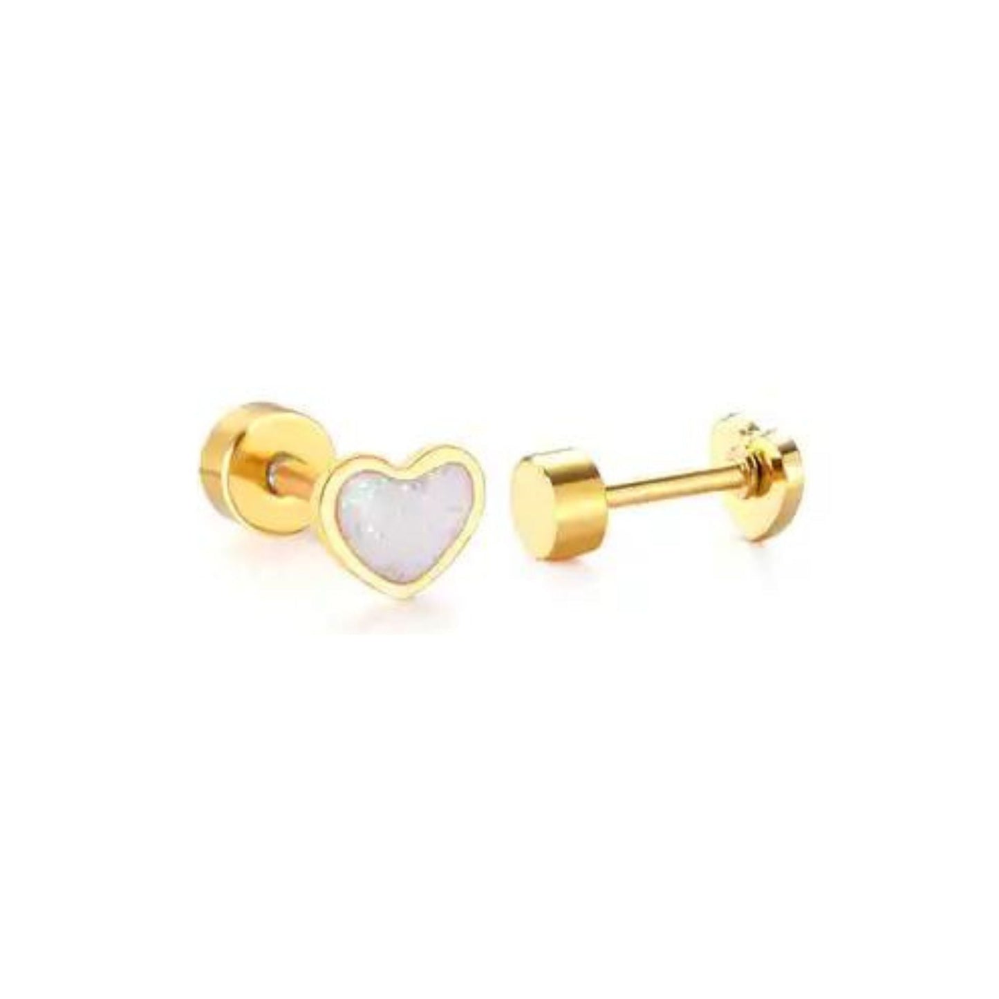 Screwback Stud - Nora Heart