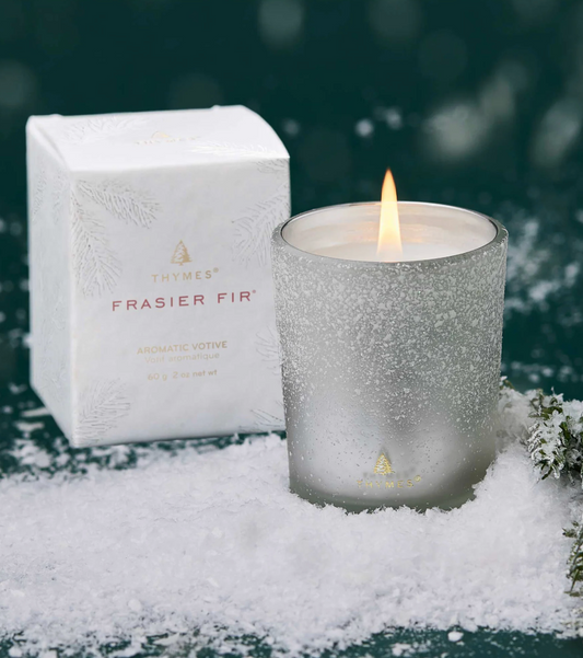 Frasier Fir Medium Flocked Candle