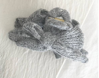 Knitted Bow Ponytail Hair Claw