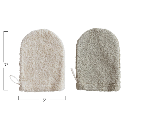 Cotton Terry Cloth Shower Mitt