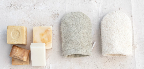 Cotton Terry Cloth Shower Mitt