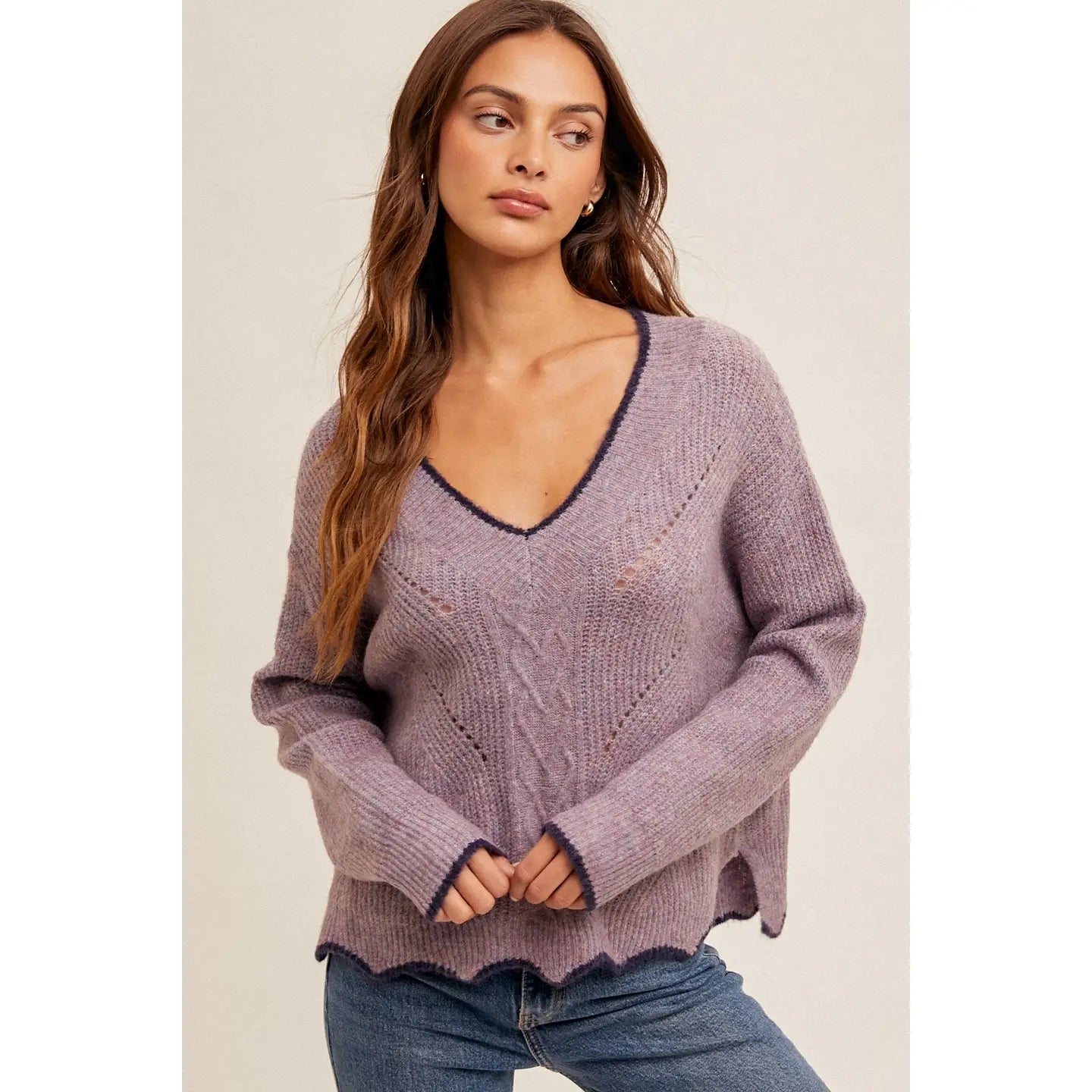 Scallop Edge Pullover