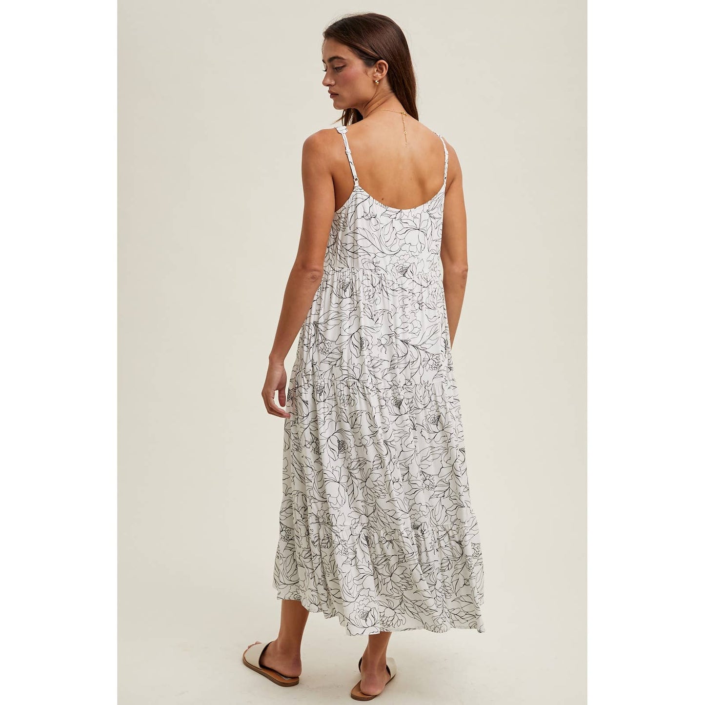 Floral Sleeveless Midi Dress