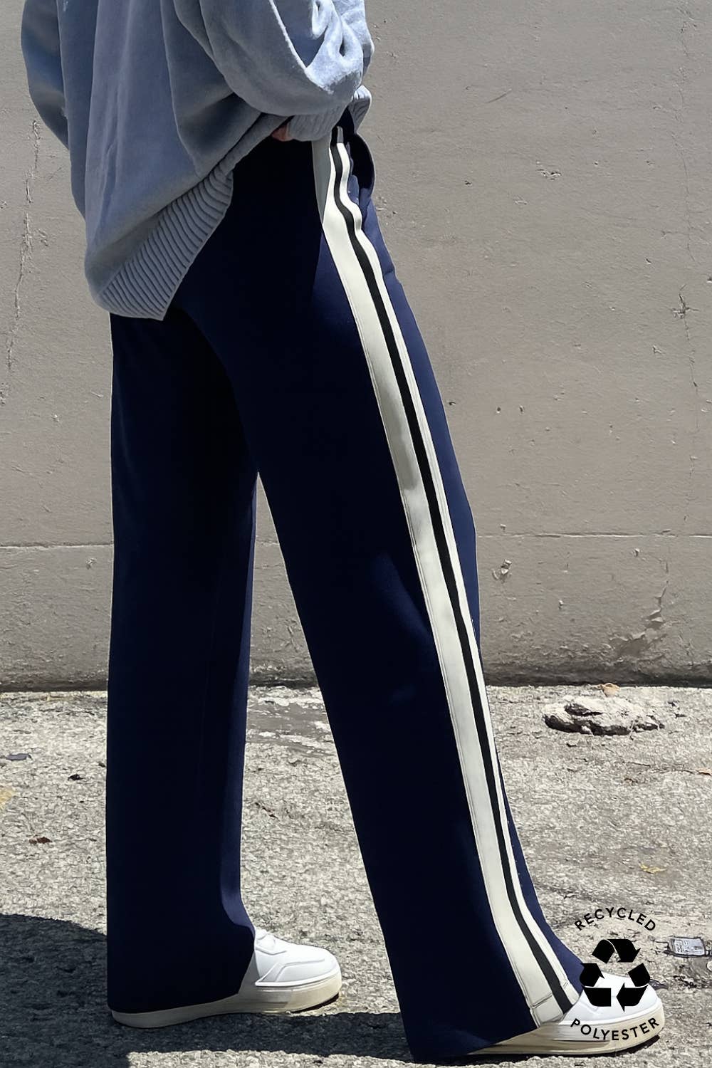 Butter Soft Side Stripped Straight Pant