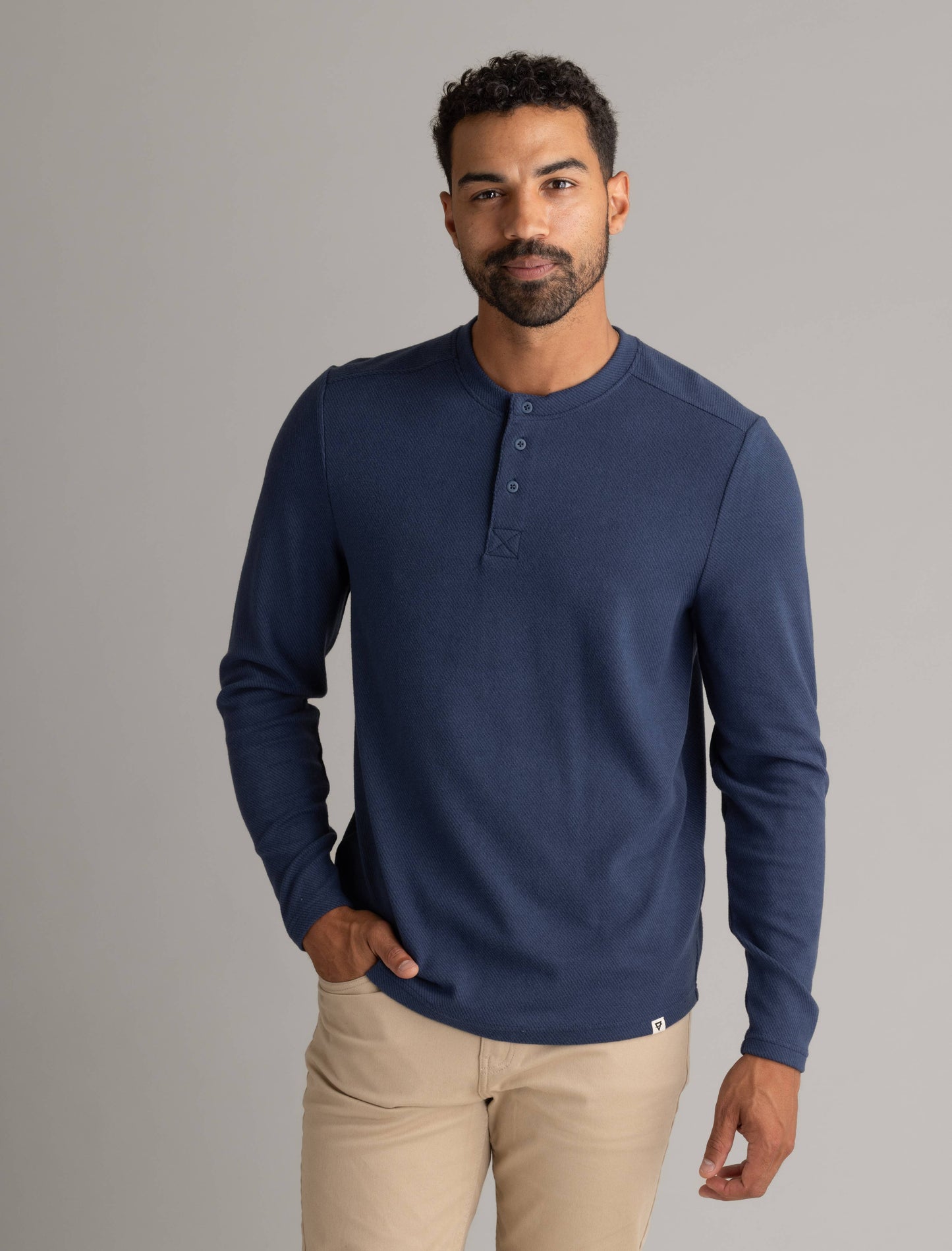Stretch Flannel Henley