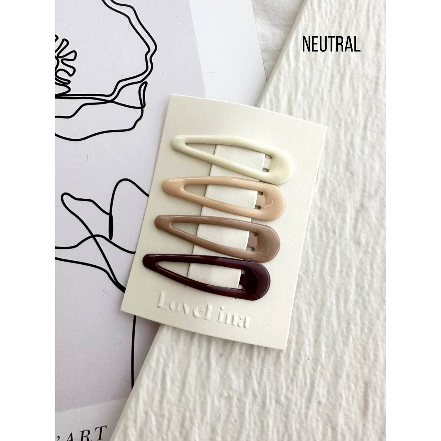 Glossy 4PC Hair Clips