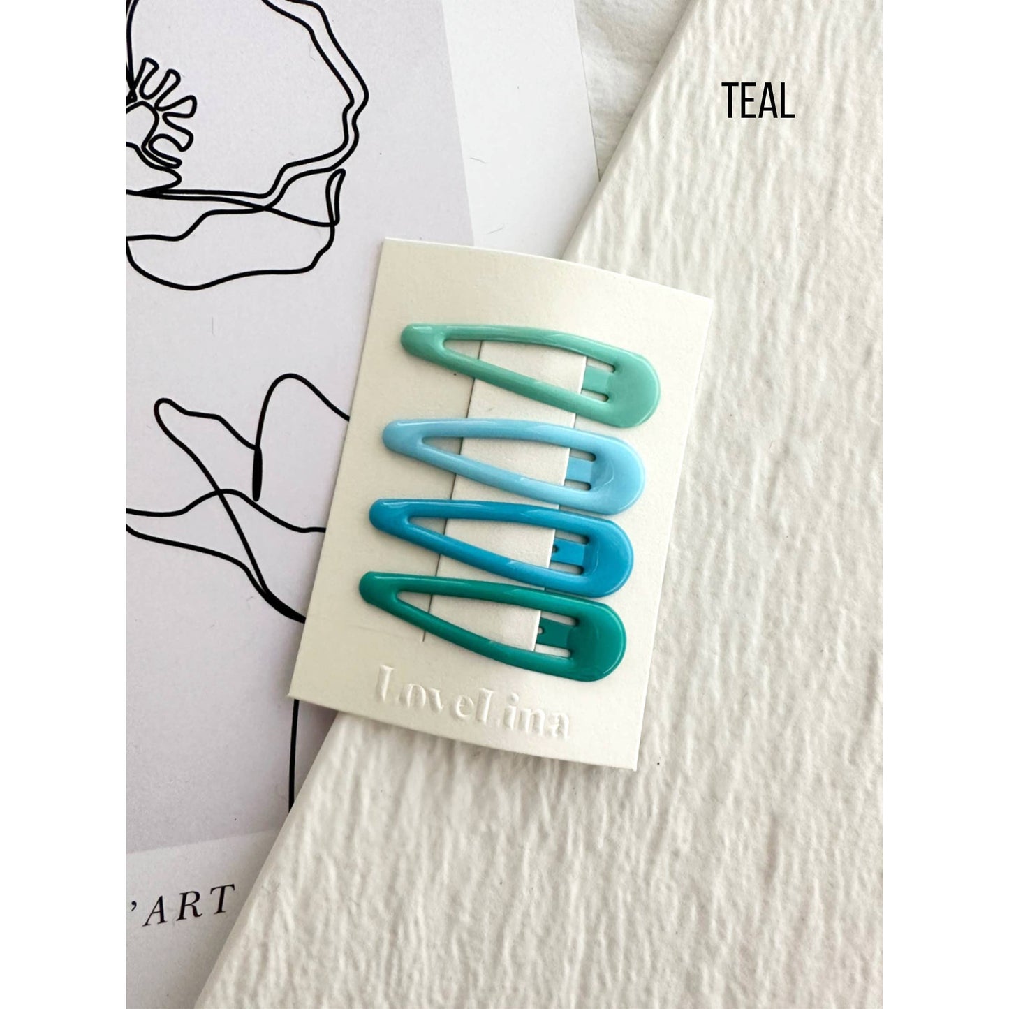 Glossy 4PC Hair Clips