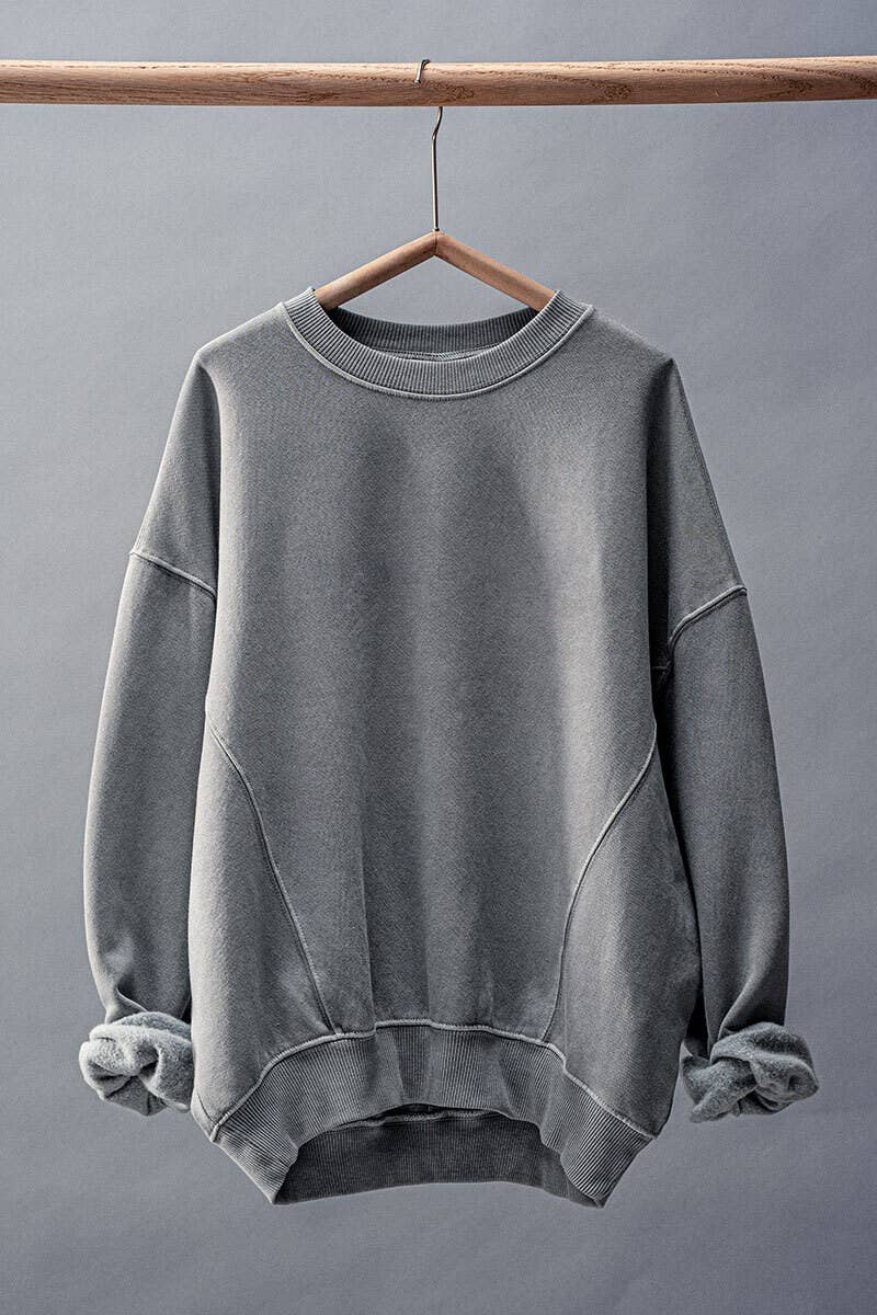 Comfort Washed Crew Neck Sweatshirt
