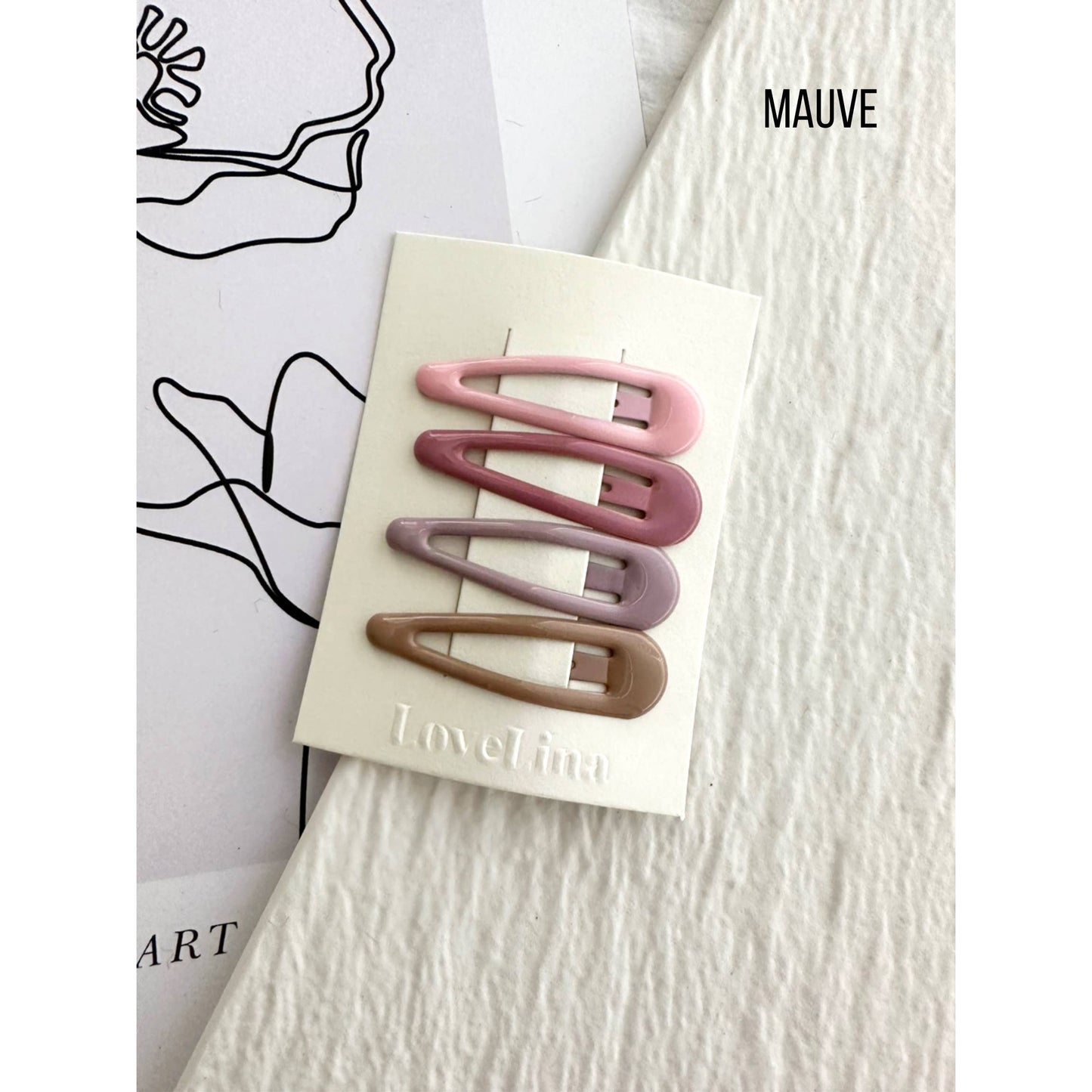 Glossy 4PC Hair Clips