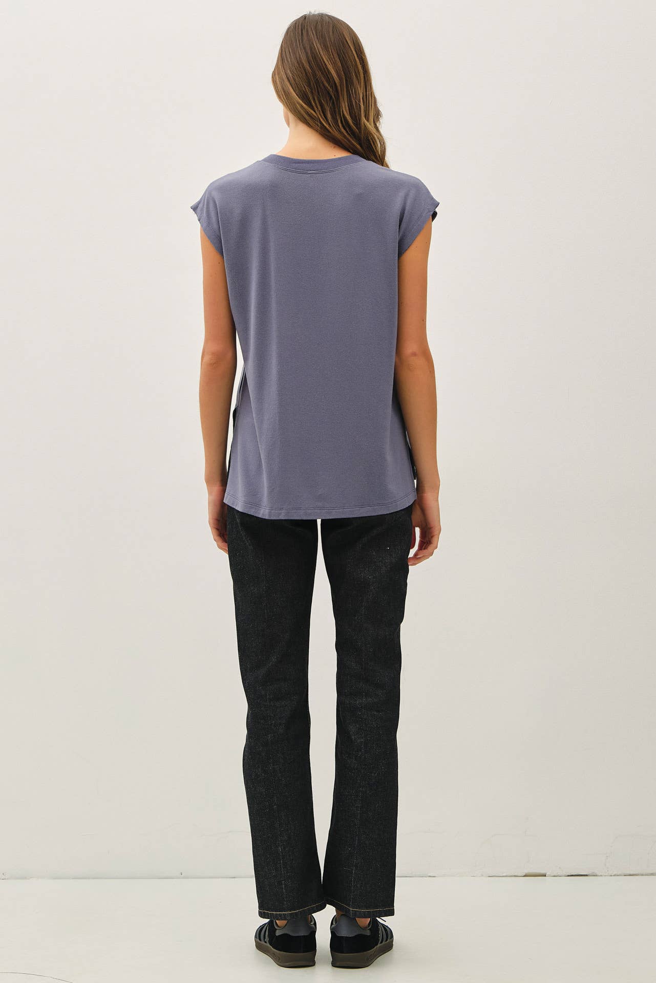 Modal Buttery Dolman Sleeve V Neck Top