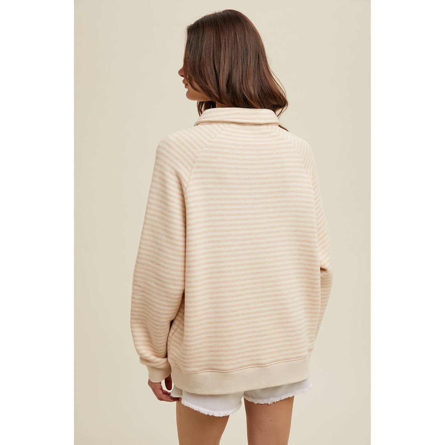 Striped Pullover Sweatshirt