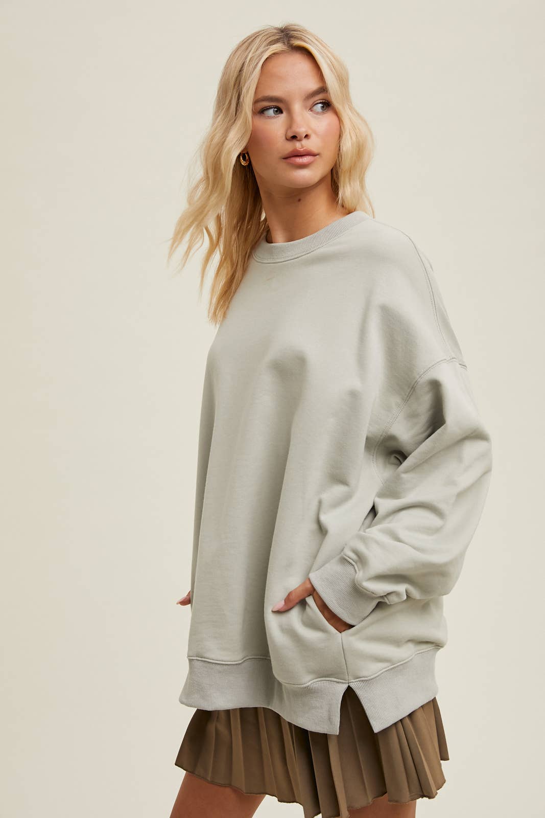 Oversized French Terry Pullover