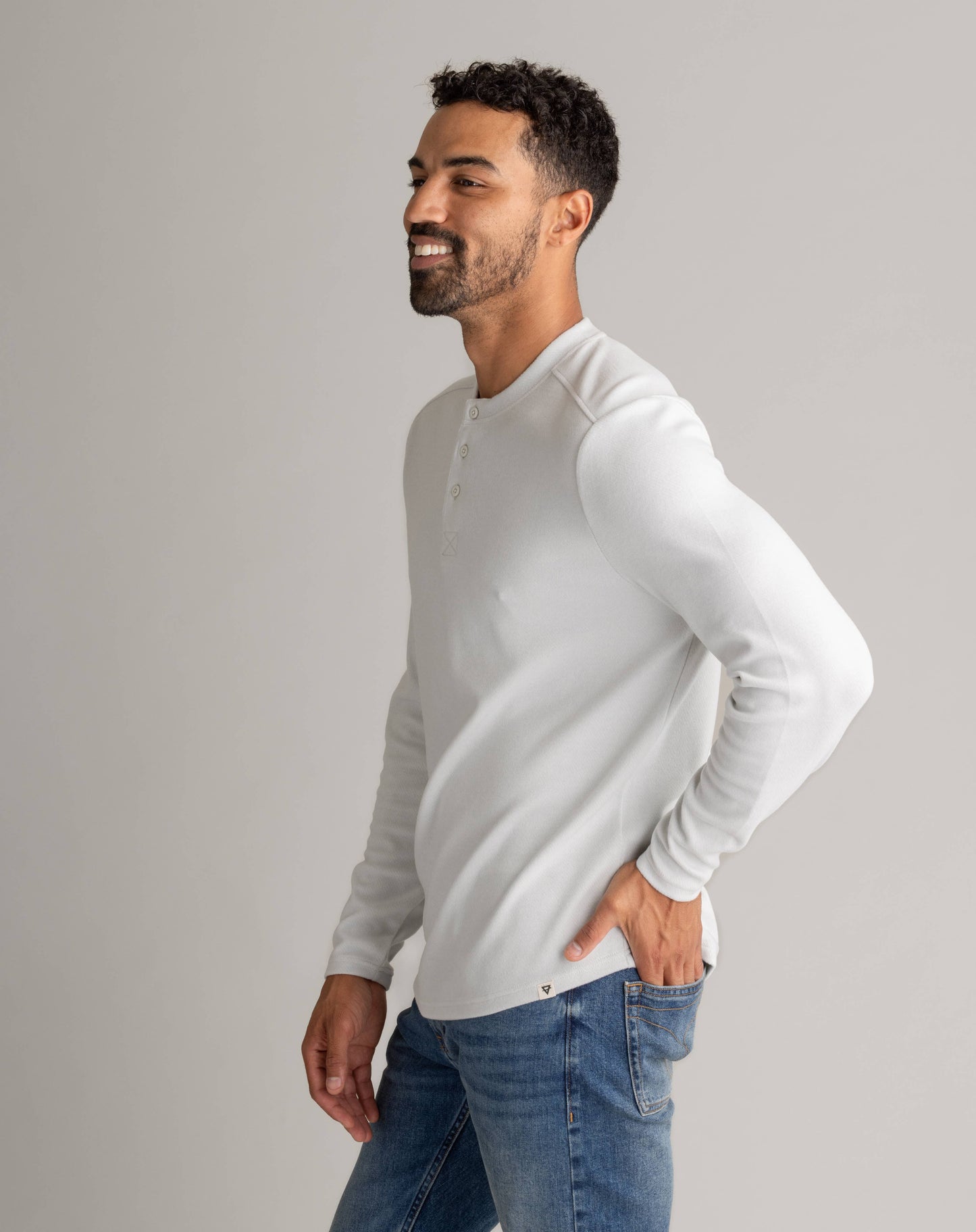 Stretch Flannel Henley