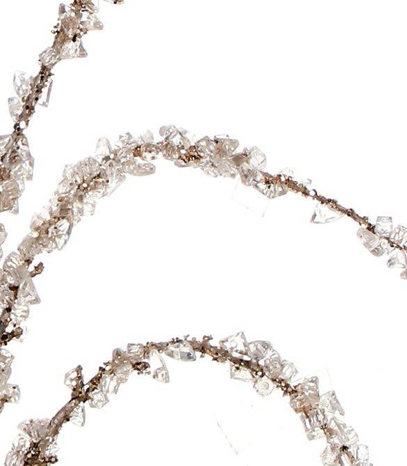 Artificial Iced Champagne Twig Branch - 46"