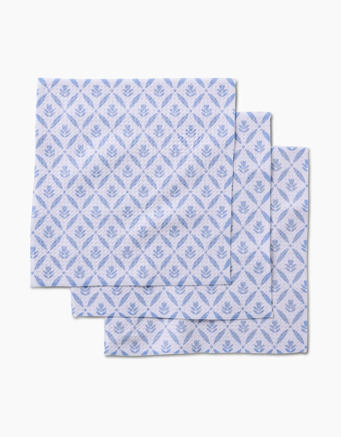 Spring Trellis Floral Dishcloth Set