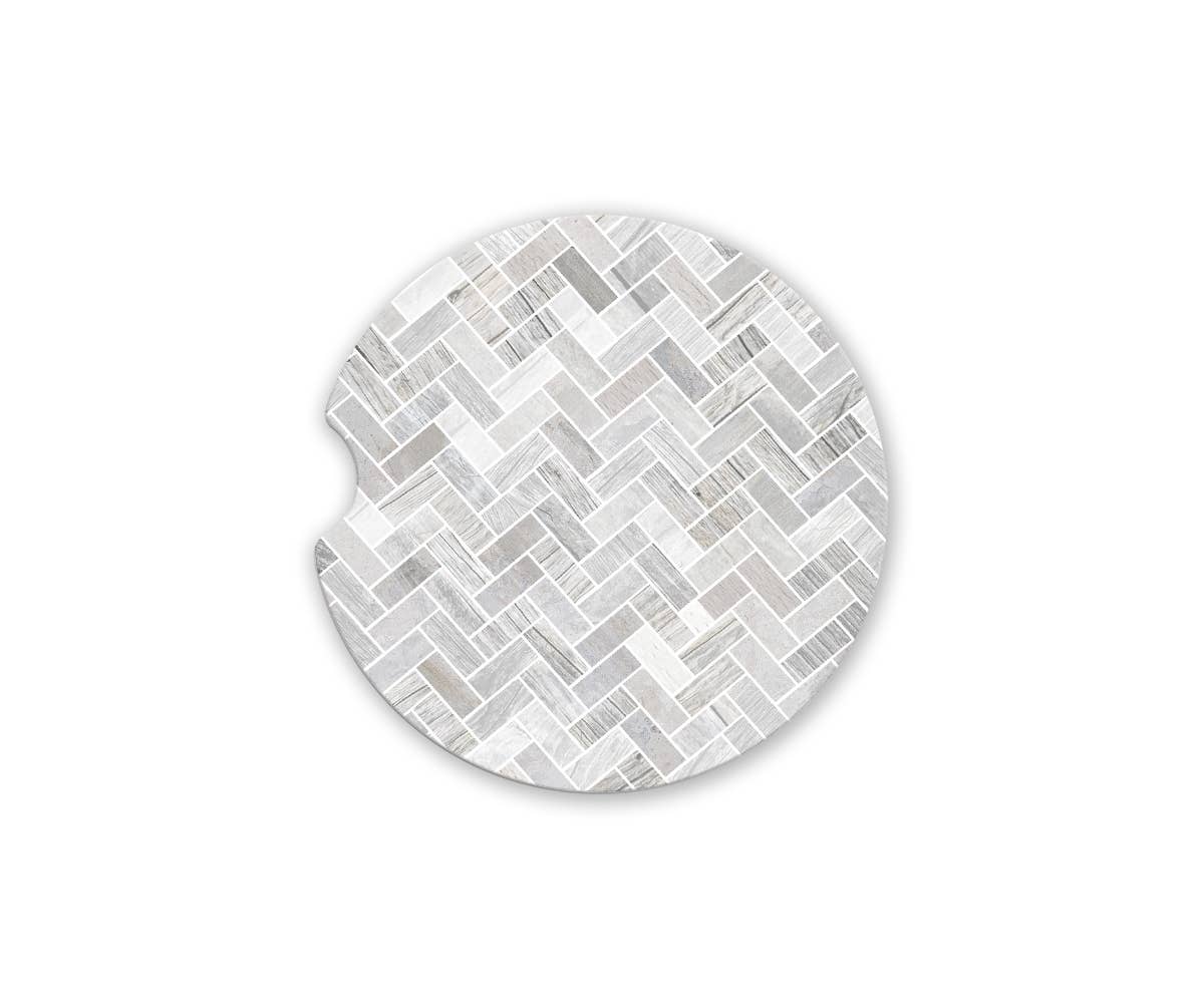 Grey Tile Car Coaster