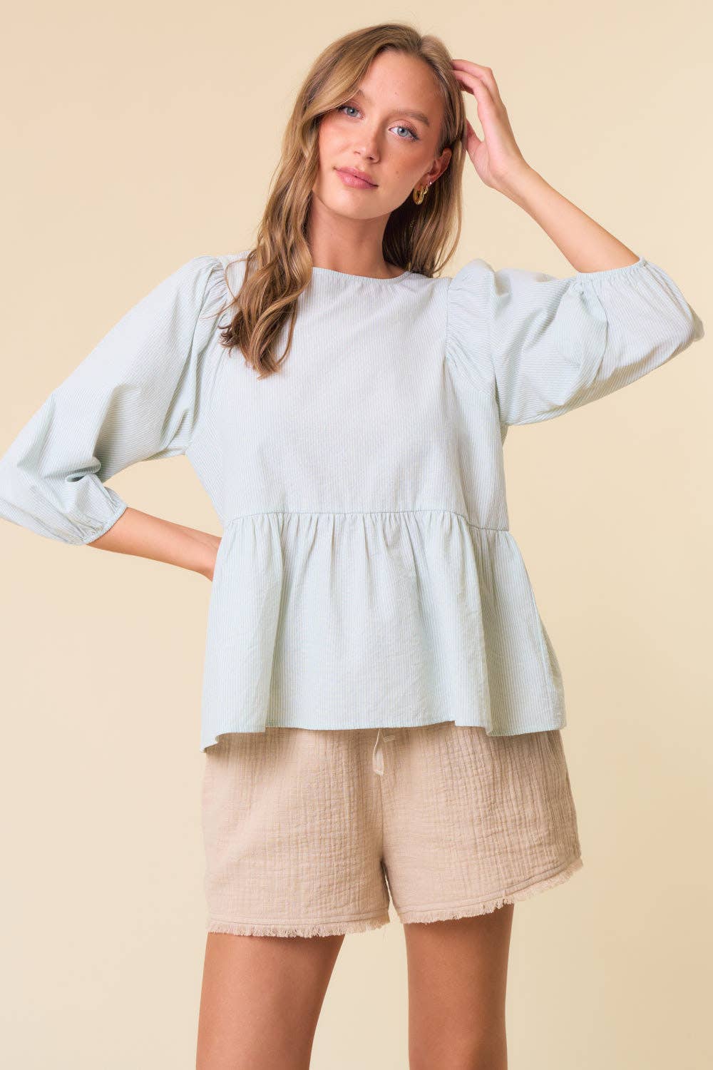 PIN STRIPED BLOUSE - 43897T