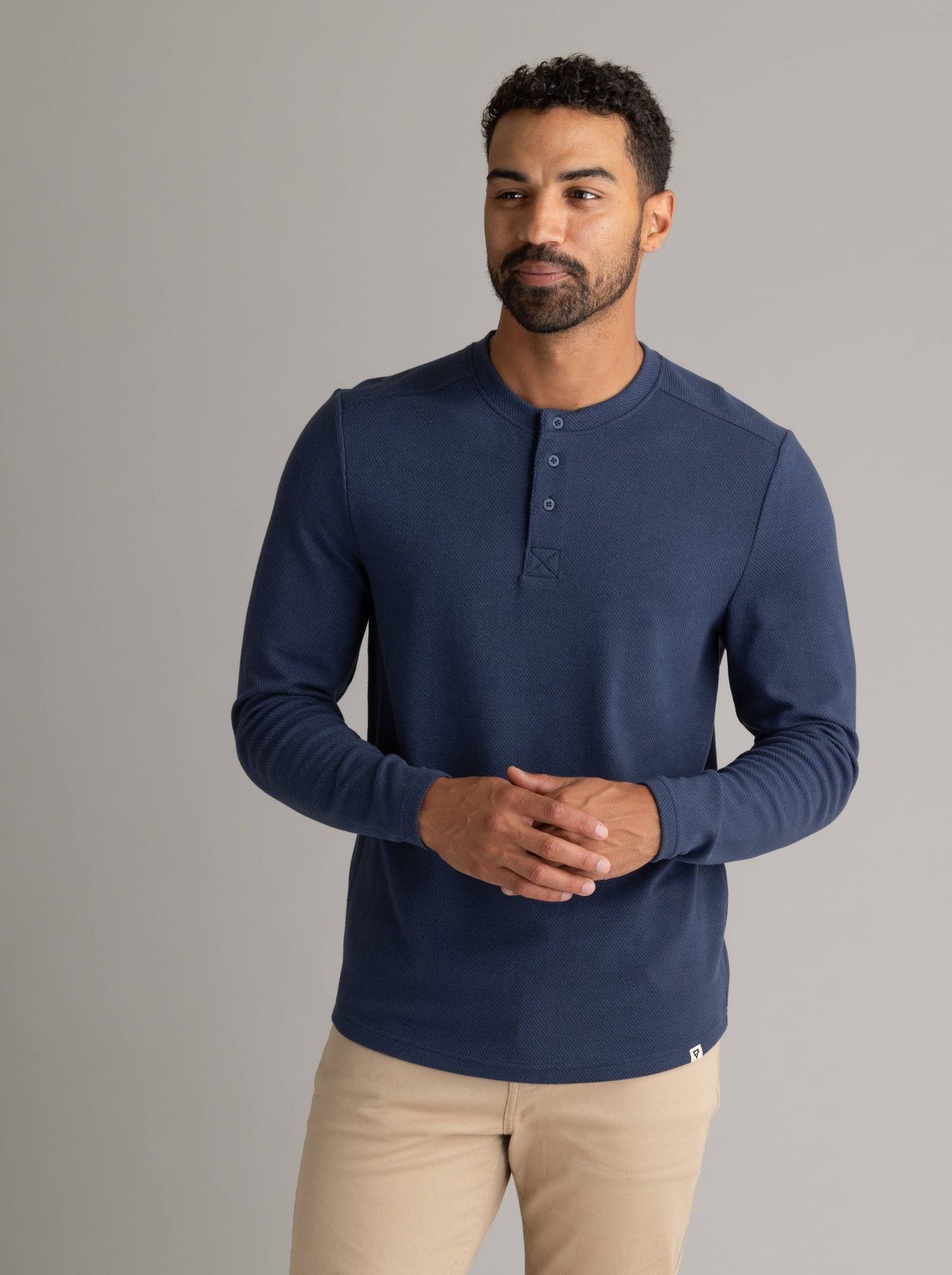 Stretch Flannel Henley